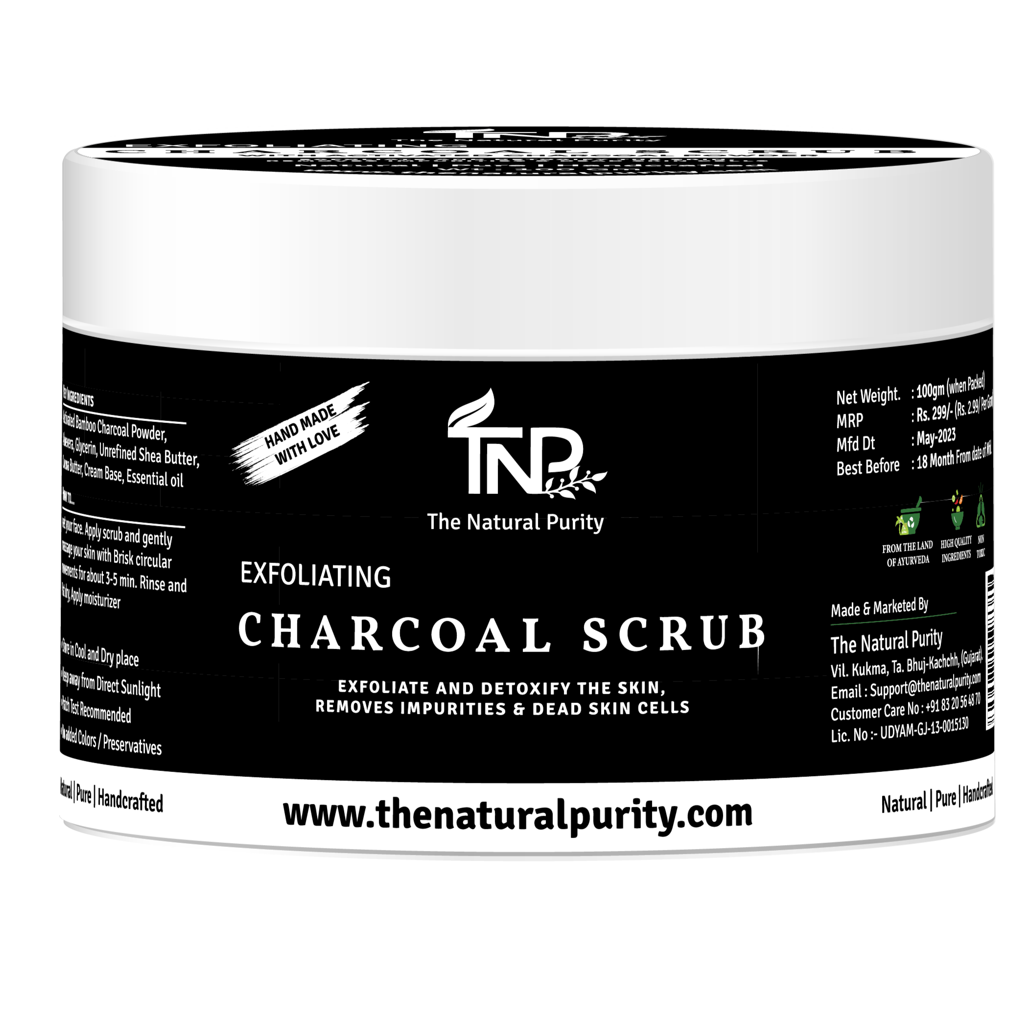 Exfoliation,　Deep　The　Activated　Charcoal　Oil　Scrub　For　Control　Natural　Cleansing　–　Purity